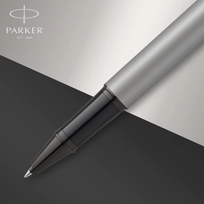 Parker IM Monochrome Tintenroller (Mine) matte grey/schwarz, Geschenkbox