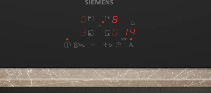 Siemens iQ300 ED81ABS16E Induktionskochfeld mit Kochfeldabzug autark mattschwarz