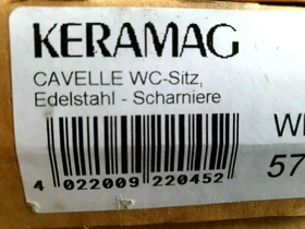 Geberit Cavelle WC-Sitz ohne Absenkautomatik, Befestigung vorne, weiß/glänzend