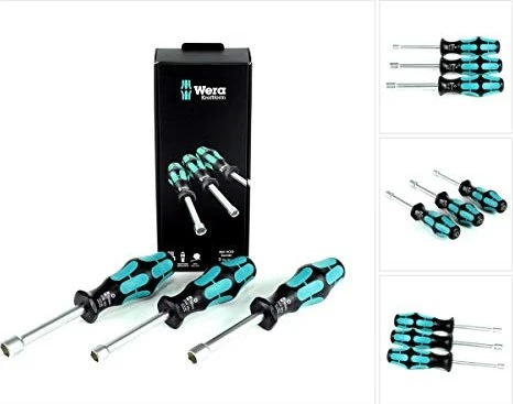Wera Kraftform Plus Serie 300 395 HO/3 Sanitär Schraubendrehersatz, 3-tlg.