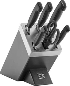 Zwilling Vier Sterne selbstschärfender Messerblock-Set grau, 7-tlg.