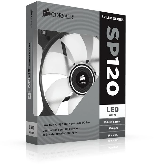 Corsair Air Series SP120 LED White High Static Pressure, 120mm