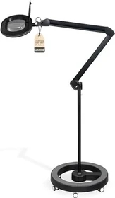 Lumeno LED Lupenleuchte 8615, 5 Dioptrien, 2.25x, mit Rollstativ schwarz