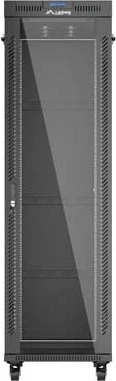 Lanberg 19" Rackschrank 42HE, LCD, freistehend, Flat Pack, V2, Glastür, IP20, RAL 9004, 1200mm tief