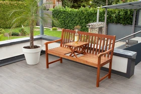 Garden Pleasure Padang Gartenbank mit Klapptisch