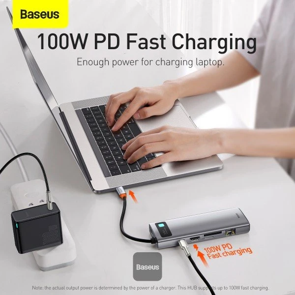 Baseus Metal Gleam 9-in-1 Hub, USB-C 3.0 [Stecker]