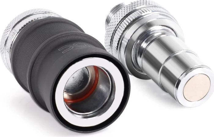 Alphacool ES Schnellverschluss BLH1A PushIn Set IG mit Schottverschraubung, 2x G1/4" IG/IG