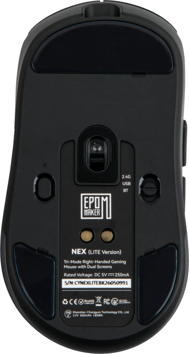 Epomaker Nex Lite Wireless Gaming Mouse mit Ladestation, schwarz, USB/Bluetooth