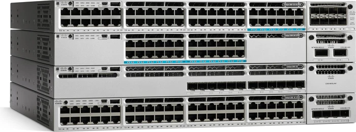 Cisco Catalyst 3850 IP Services Rackmount 10G Managed Stacking Switch, 32x SFP+, 1x Erweiterungsslot, Bundle (1x)