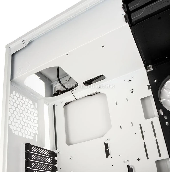 In Win 101C, weiß, Glasfenster