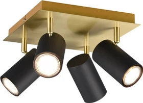 Trio Marley Spot 4-flammig schwarz/gold