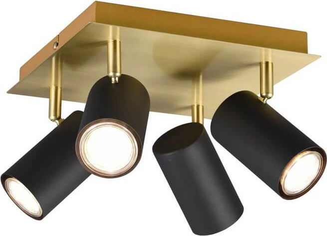 Trio Marley Spot 4-flammig schwarz/gold