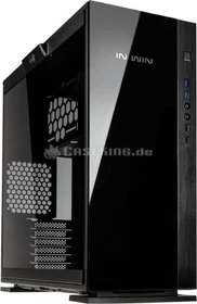 In Win 305, schwarz, Glasfenster