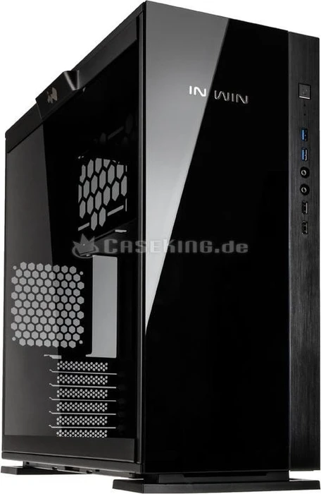 In Win 305, schwarz, Glasfenster
