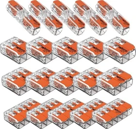 Wago COMPACT-Verbindungsklemme Durchgangsverbinder bis 4mm², 20 Stück