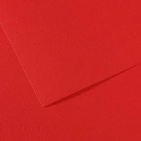 Canson Mi-Teintes Zeichenpapier, 500x650mm, glatt, rot, 10 Blatt