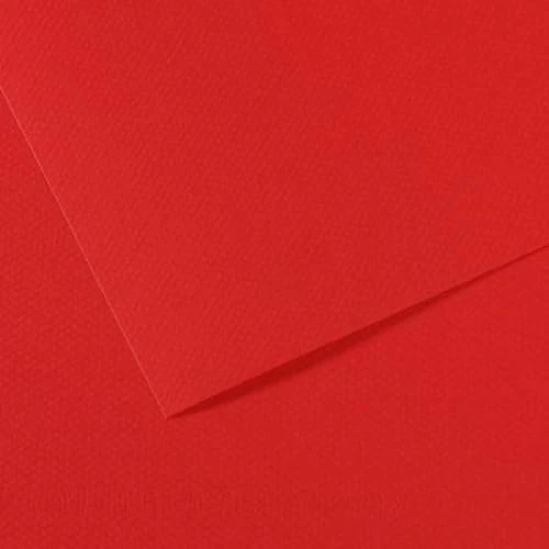 Canson Mi-Teintes Zeichenpapier, 500x650mm, glatt, rot, 10 Blatt
