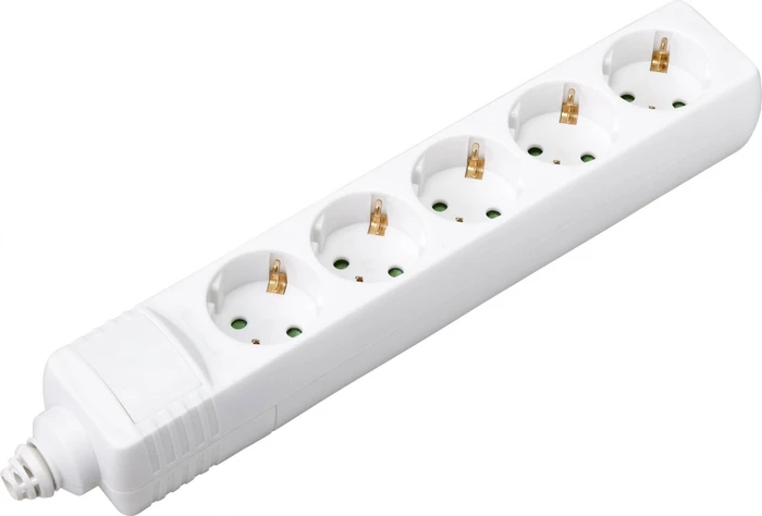 Sygonix Steckdosenleiste ohne Kabel, 5-fach, weiß