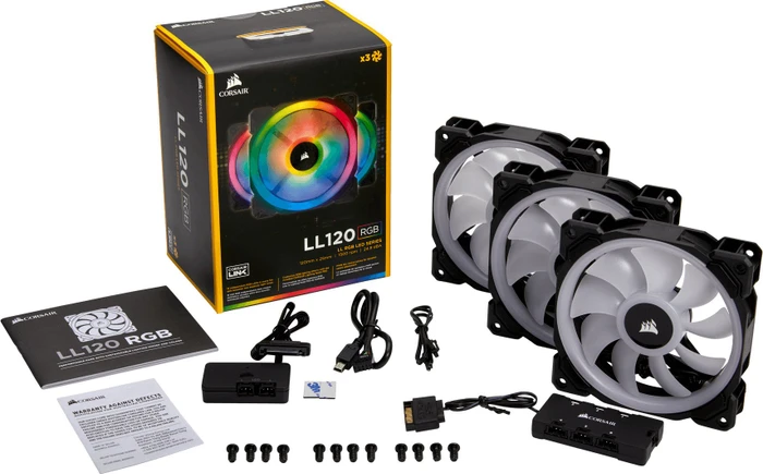 Corsair LL Series LL120 RGB, LED-Steuerung, 120mm, 3er-Pack