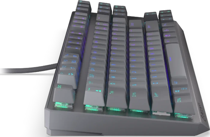 Endorfy Thock V2 TKL, PBT, grau, LEDs RGB, hot-swap, Endorfy RED, USB, US