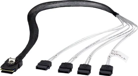 Fantec mini SAS x4 [SFF-8087] auf 4x SATA Kabel, 0.7m (2166)