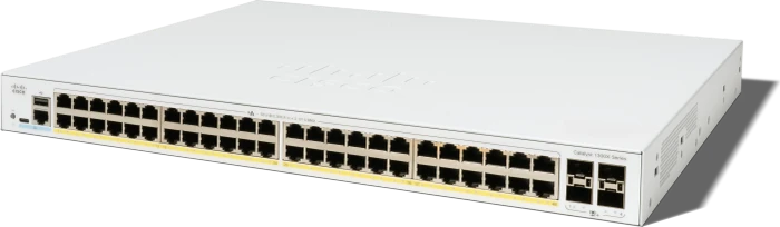 Cisco Catalyst 1300X Rackmount Gigabit Managed Switch, 48x RJ-45, 4x SFP28, 740W PoE+