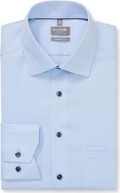 OLYMP Luxor New Kent Comfort Fit Hemd langarm bleu (Herren)