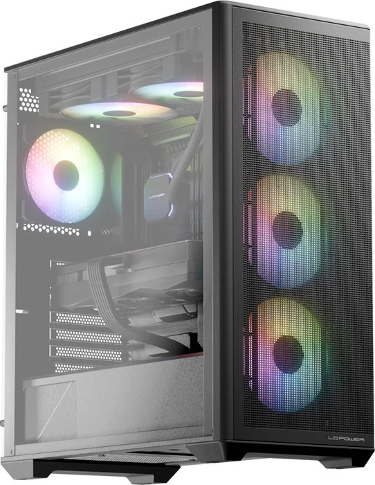LC-Power Gaming 811B Meshwork_XL Dark, schwarz, Glasfenster