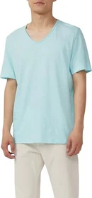 s.Oliver Flammgarnstruktur V-Neck T-Shirt kurzarm minze (Herren)