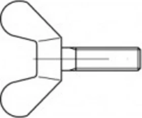 Toolcraft Flügelschraube, M6x25mm, 100 Stück