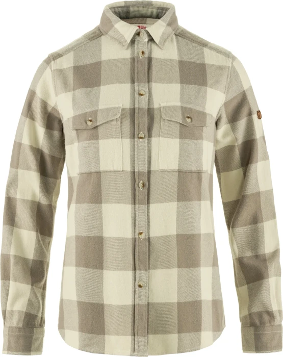 Fjällräven Övik Heavy Flannel Hemd langarm fog/chalk white (Damen)