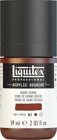 Liquitex Professional Acrylic Gouache burnt sienna, 59ml
