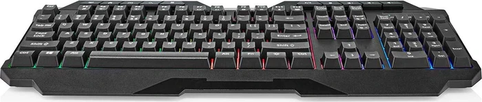 Nedis Gaming Tastatur, LEDs RGB, schwarz, USB, US