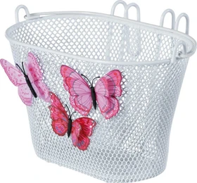 Basil Jasmin Butterfly Junior Fahrradkorb weiß