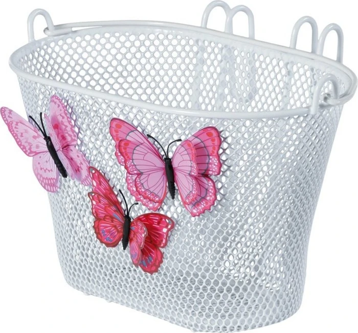 Basil Jasmin Butterfly Junior Fahrradkorb weiß