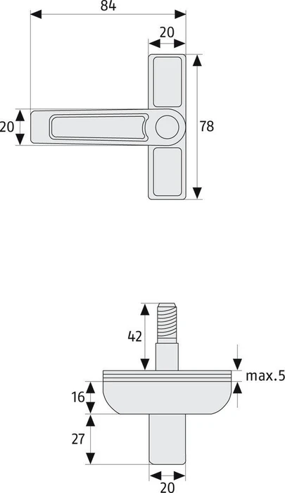ABUS 2510 B EK verschiedenschließend braun, Fenster-Zusatzsicherung