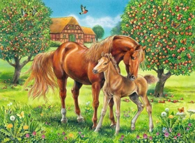 Ravensburger Puzzle Pferdeglück auf der Wiese