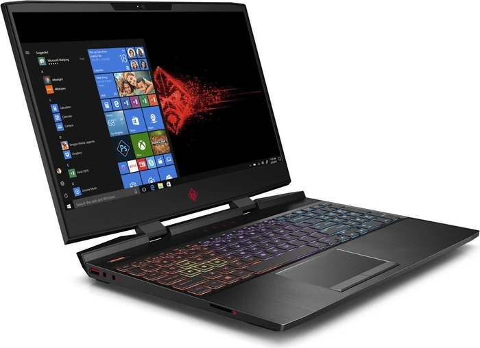 HP OMEN by HP Laptop 15-dc0314ng, Shadow Black, Core i7-8750H, 16GB RAM, 256GB SSD, 2TB HDD, GeForce GTX 1060, DE