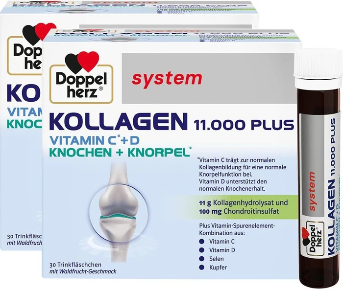 Doppelherz system Kollagen 11.000 Plus Ampullen, 60 Stück (2x 30 Stück)