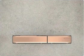 Geberit Sigma50 Betätigungsplatte Betonoptik/rotgold