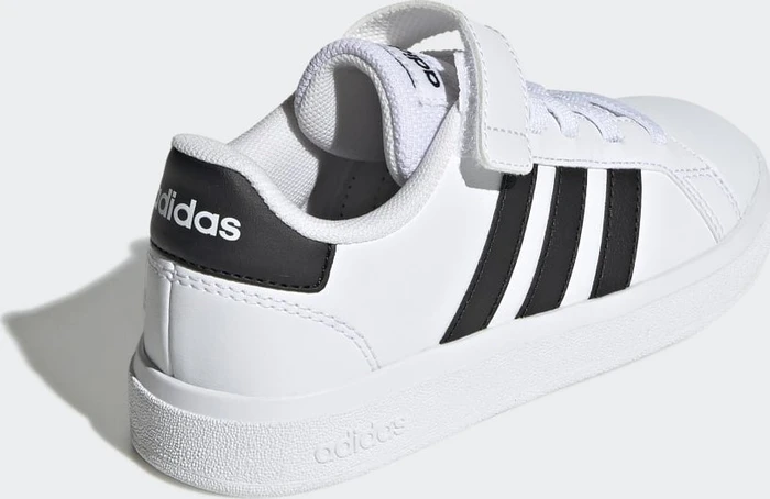 adidas Grand Court Court Elastic Lace and Top Strap cloud white/core black (Junior)