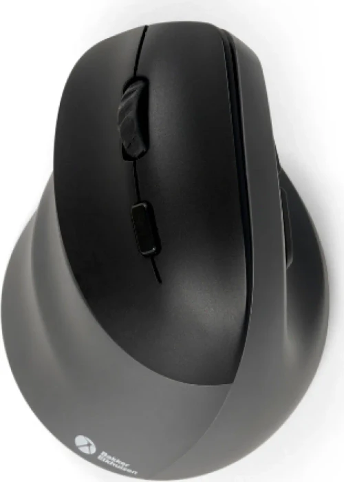 BakkerElkhuizen PRF Pro 3-Mode Vertical Mouse, Linkshänder, grau/schwarz, USB/Bluetooth