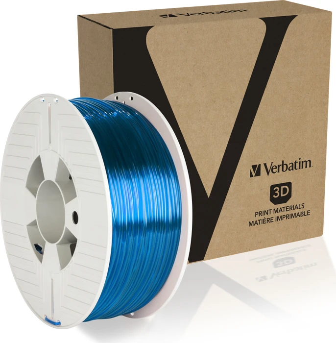 Verbatim PETG, transparent blue, Spule, 2.85mm, 1.00kg