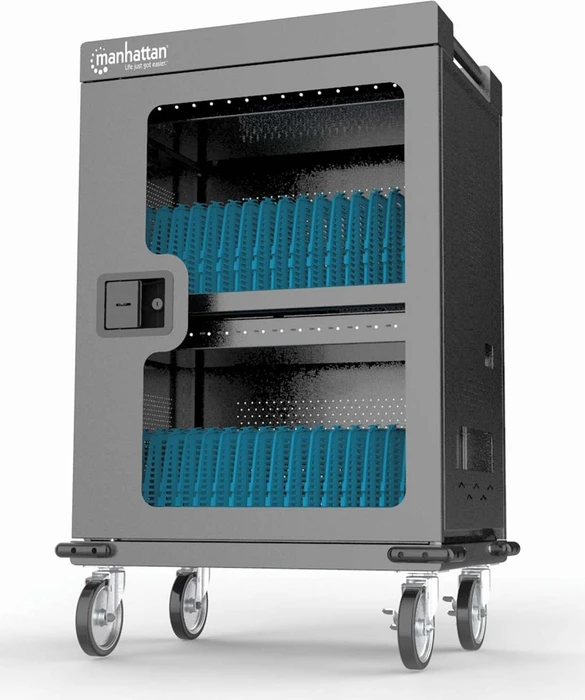 Manhattan 32-Port Mobiler Ladeschrank, Notebook, Tablet und Smartphone, 32 Geräte bis 16", versperrbar