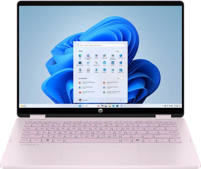 HP OmniBook 5 Flip 14-fp0156ng, Powder Pink, Core 5 120U, 16GB RAM, 512GB SSD, DE