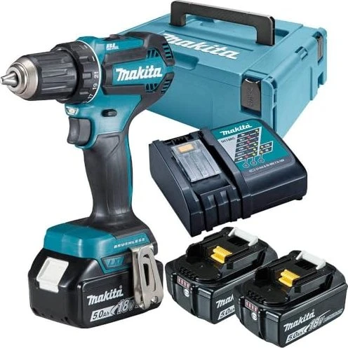 Makita DDF485RTJ3 Akku-Bohrschrauber inkl. MAKPAC + 3 Akkus 5.0Ah