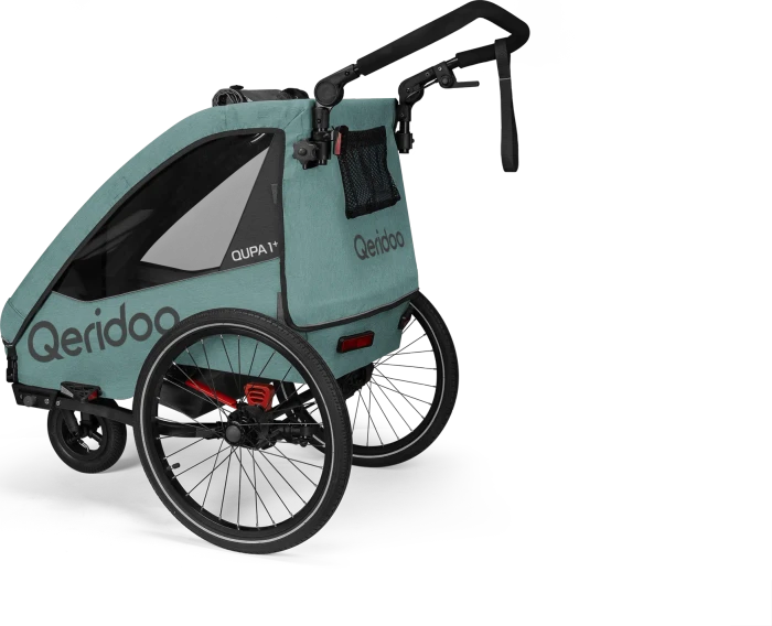Qeridoo QUPA 1 Plus Fahrradanhänger mineral blue (Modell 2024)