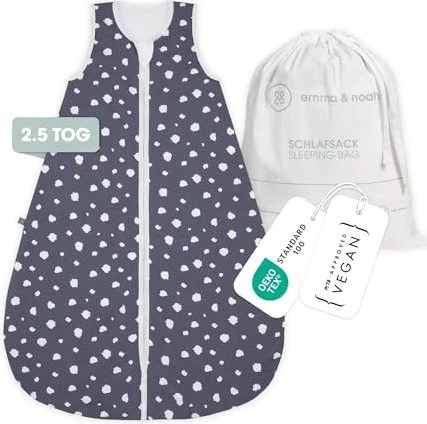Emma & Noah Ganzjahresschlafsack Punkte Gr.110, 2.5TOG blau