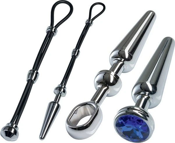 Malesation Cock Grip Set mittel chrom/blau