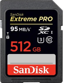 SanDisk Extreme PRO R95/W90 512GB, UHS-I U3, Class 10